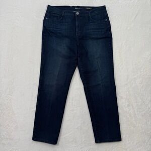 Style & Co Jeans Womens 16P Dark Blue Slim Leg Petite Stretch Mid Rise Denim